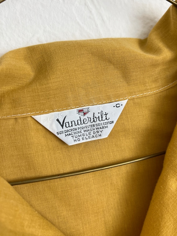 Vintage 70s Vanderbilt Mustard Yellow Lightweight… - image 1