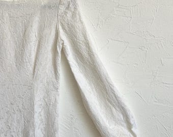 Vintage 70s Handmade Ivory White Lace Long Sleeve Maxi Dress - Wedding Dress - Small