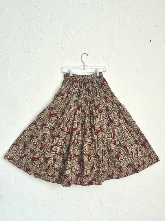 Vintage 90s Southwestern Broom Skirt Handmade