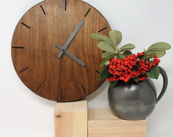 Dark Wood Wall Clock