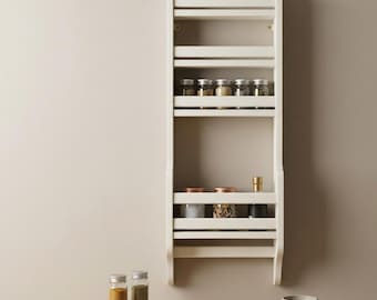 Spice Rack Kitchen Wall Shelf Larder Door Rack Pantry Storage Shelving