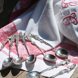 Silver spoons coffee spoons novelty musicians musical gift musical instruments vintage image 2