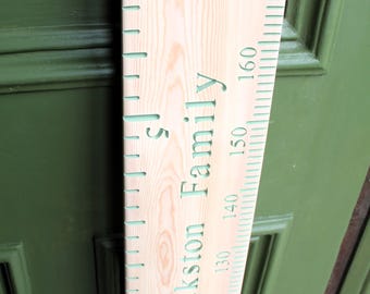 Height Chart Giant Ruler: Personalised Wooden Engraved Kids Room Decor