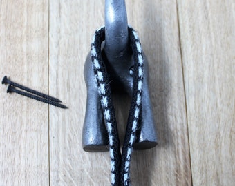 Cast Iron Dog Tail Hook: Rustic Leash Hanger, Dog Lover Gift