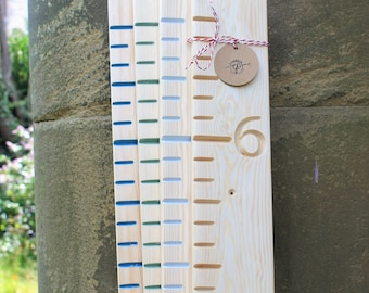 Growth Chart, giant ruler height chart for children's room, girl or boy birthday gift, baby shower or christening present