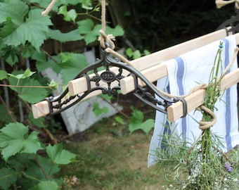 Séchoir à linge étendoir de plafond en fonte de type Victorien