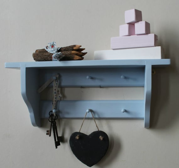 Little Shelf With Pegs Shaker Pegs Shelf Children Room Storage Nursery  Shelving Solid Pine Wall Mounted Shelves Painted Furniture 