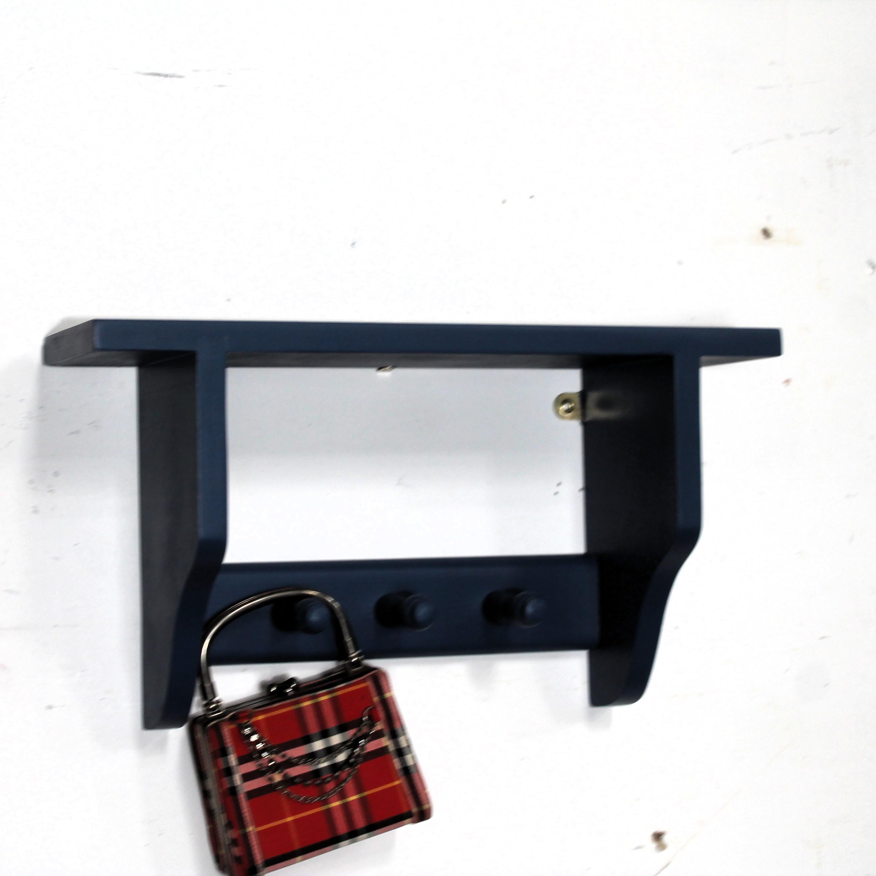 Petite etagere murale bleu marine