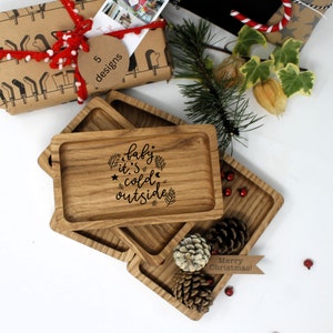 Christmas Snacks And Appetizers Tray With Quote Xmas Entertaining Food Gift Small Platter