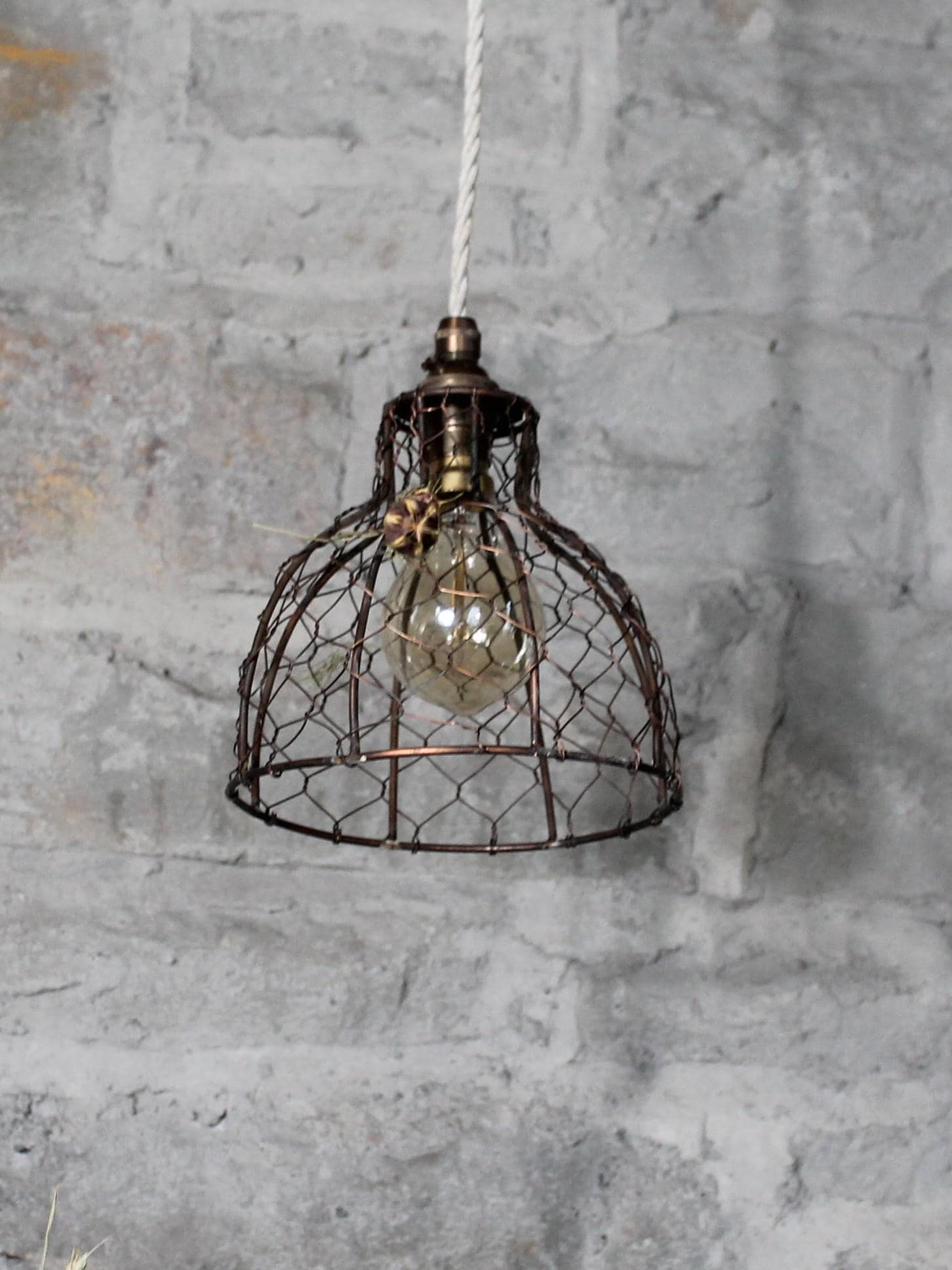Cooper Chicken Wire and Burlap Pendant Light - Walmart.com Chicken Wire pendants main image 1