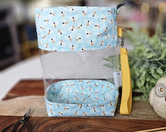 アンブレラ ブルース - 小さなクリア ビュー プロジェクト バッグ