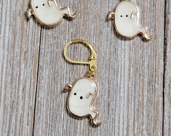 Ghost Progress Keeper with Lever Back finding (package of 1)  Knitting Stitch Marker, Progress Keeper PK092