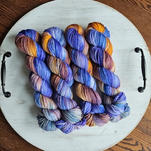 Pensacola Beach Sunset - DK 100% Superwash Yarn | Variegated Hand Dyed Yarn | DK Light Worsted weight superwash merino wool yarn Y036V