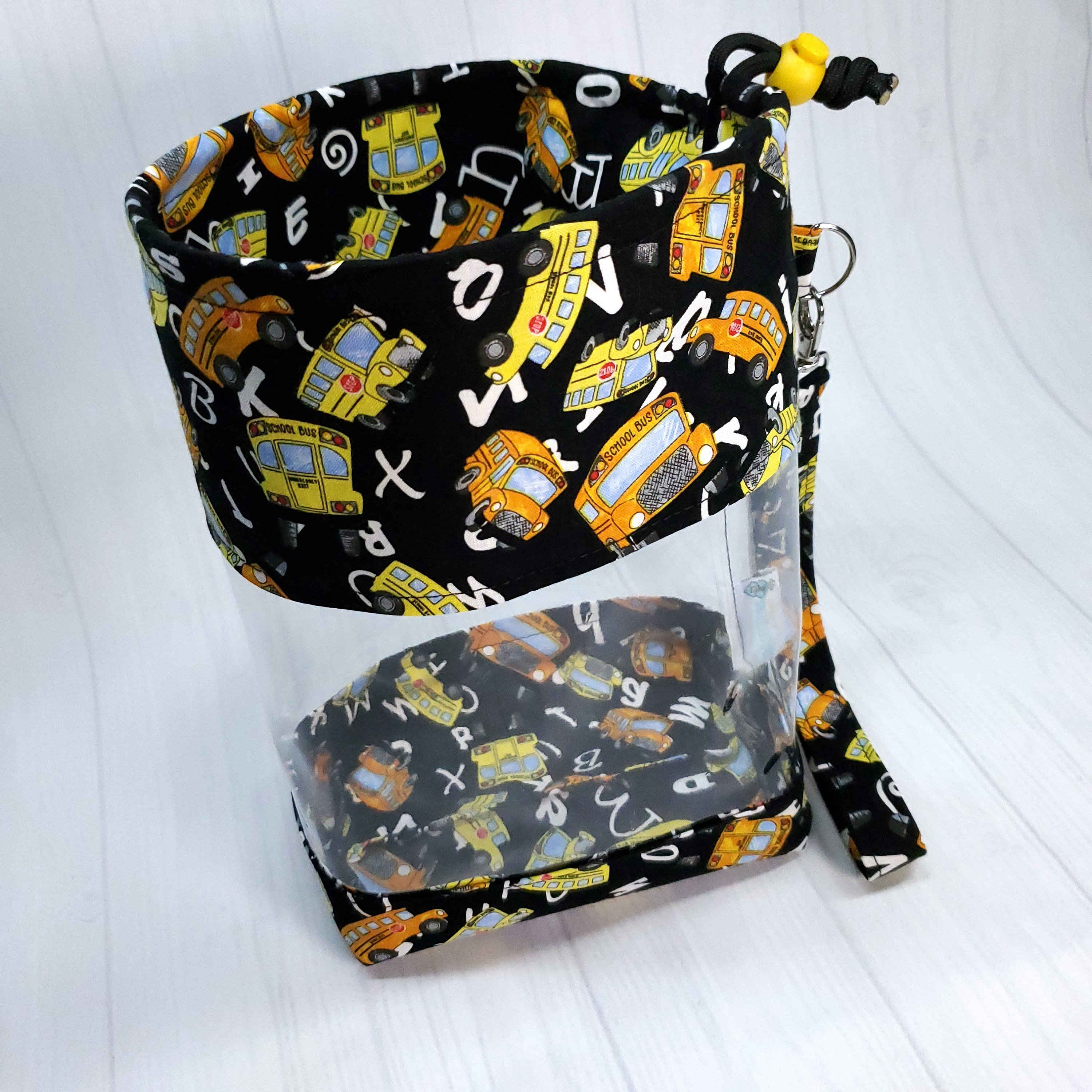 clear vinyl drawstring bags