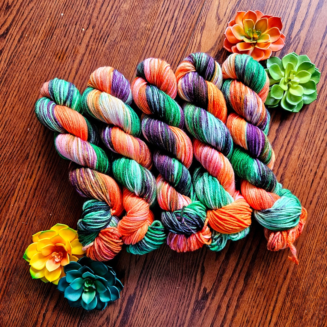 Hello Gourdgeous (bright Fall Colors) Worsted Superwash Merino Wool ...