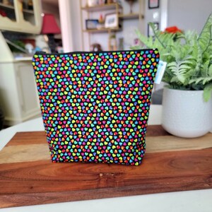 LGBTQ Pride Ombre Mini Hearts - Small Clutch Style Knitting Crochet Project Bag, Sock Sack small zipper tote cosmetic bag tote SD80