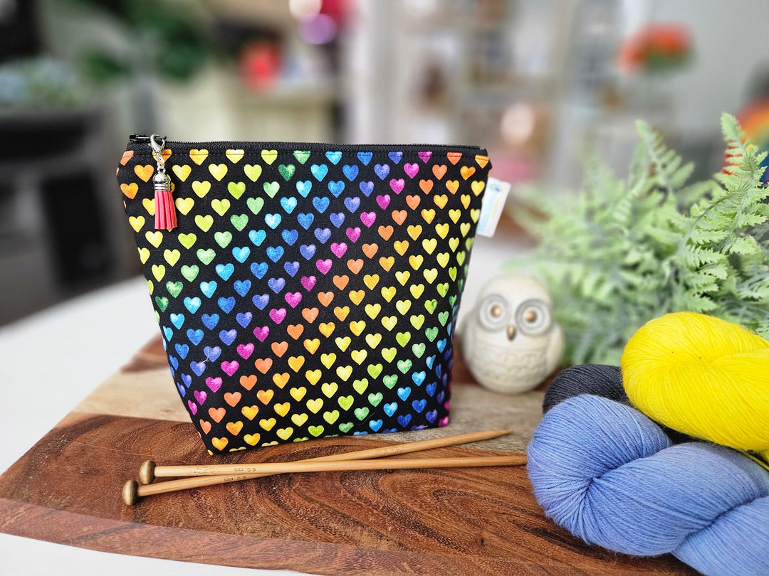 【BAL】 HAND KNIT SACOCHE Knitting/crochet Project Bag-baluchon - Etsy