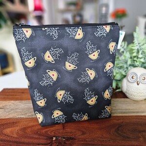 Let Love Brew - Small Clutch Style Knitting Crochet Project Bag, Sock Sack small zipper tote cosmetic bag tote WS115