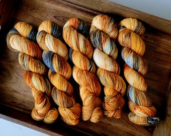Pumpkin Spice Life -Standard Sock Yarn | Variegated Hand Dyed Yarn | Fingering weight superwash merino nylon yarn Y002V