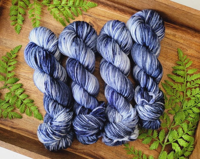Worn Denim Blue - DK - 100% Superwash Extrafine Merino Wool DK weight Light Worsted - hat yarn - sweater yarn  Y019