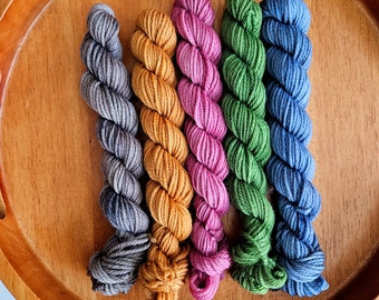 Love My Tennessee - worsted weight mini skeins set of 5 - worsted weight superwash wool MW02