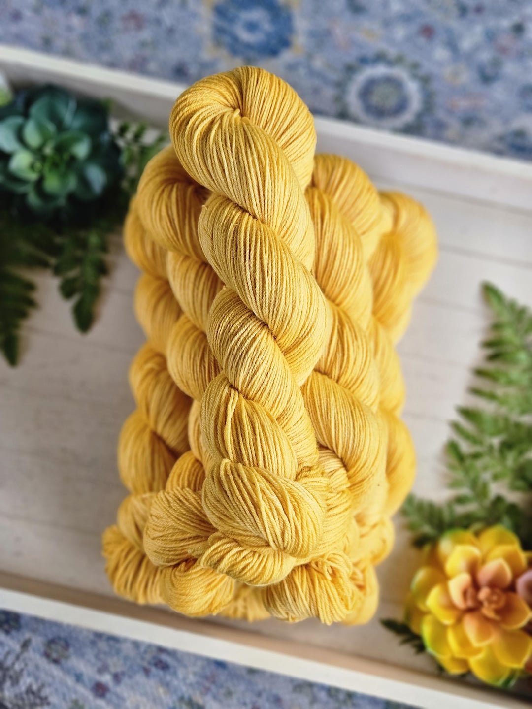 Corn Harvest Yellow - Standard Sock Yarn | Hand Dyed Tonal Semisolid ...