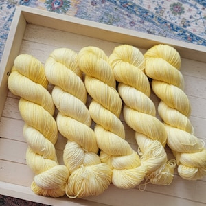 Forsythia (Yellow) - Deluxe Soft Sock Yarn | Tonal Hand Dyed Yarn | Fingering weight 100% superwash extrafine merino nylon Y016V
