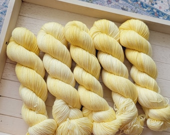 Forsythia (Yellow) - Deluxe Soft Sock Yarn | Tonal Hand Dyed Yarn | Fingering weight 100% superwash extrafine merino nylon Y016V