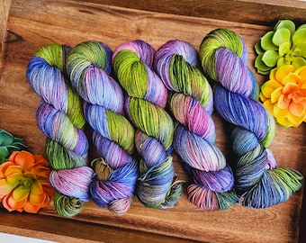 Lily Pond Standard Sock Yarn | Variegated Hand Dyed Yarn | Fingering weight superwash merino nylon yarn Y002V