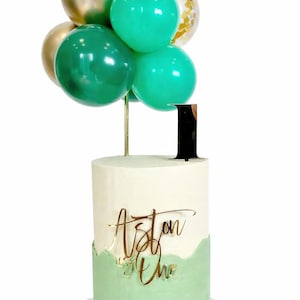 Nome é Um | Enfeite de Bolo Personalizado em Acrílico | Enfeite de Aniversário Personalizado | Enfeite para Bolo | Decoração de Bolo
