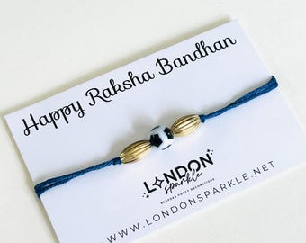 Handcrafted Football Rakhi: Red Silk Thread Raksha Bhandan Bracelet