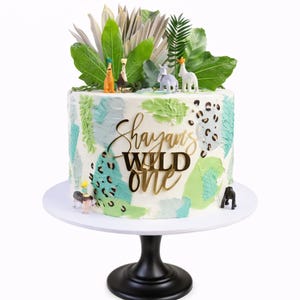 Berloque de acrílico Wild One para bolo: topo de bolo de aniversário personalizado