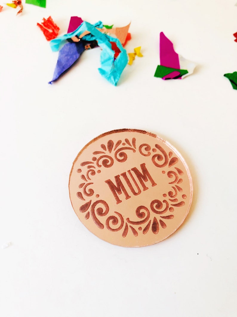 cake accessories mirror acrylic gift tags engraved charm cake decorations perspex Mothers day acrylic cake charm