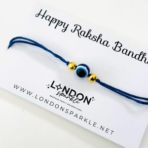 Evil eye Rakhi | Personalised Rakhi | gold Rakhi | name Rakhi | Rakhri |Raksha Bhandan | custom bracelet