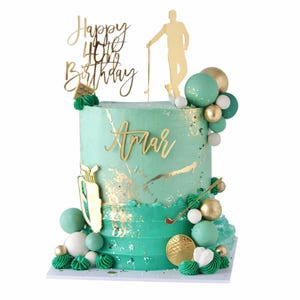 Acrylic Golf Cake Topper Set | Custom Acrylic Cake Topper | Personalised Birthday topper | Cake charm | Cake decoration