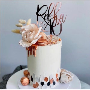 Personalized Acrylic Cake Topper: Custom Name & Age