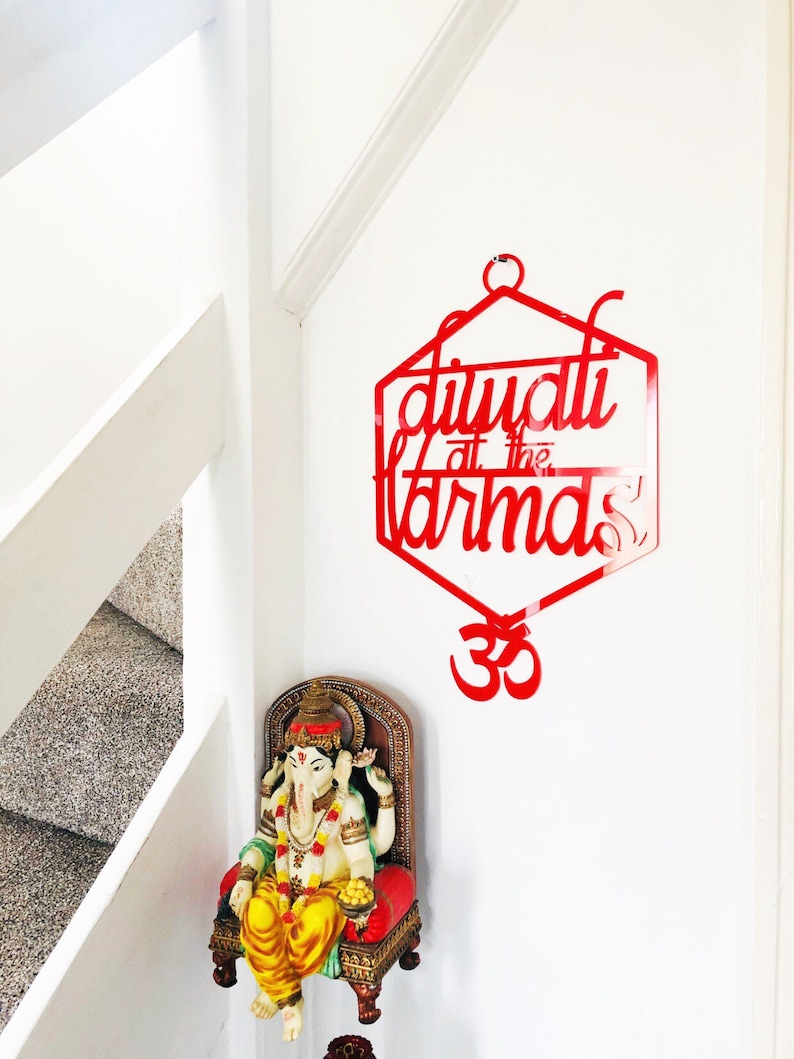 Diwali Sign Wall Hanging Personalised Diwali Decoration Wall Etsy UK