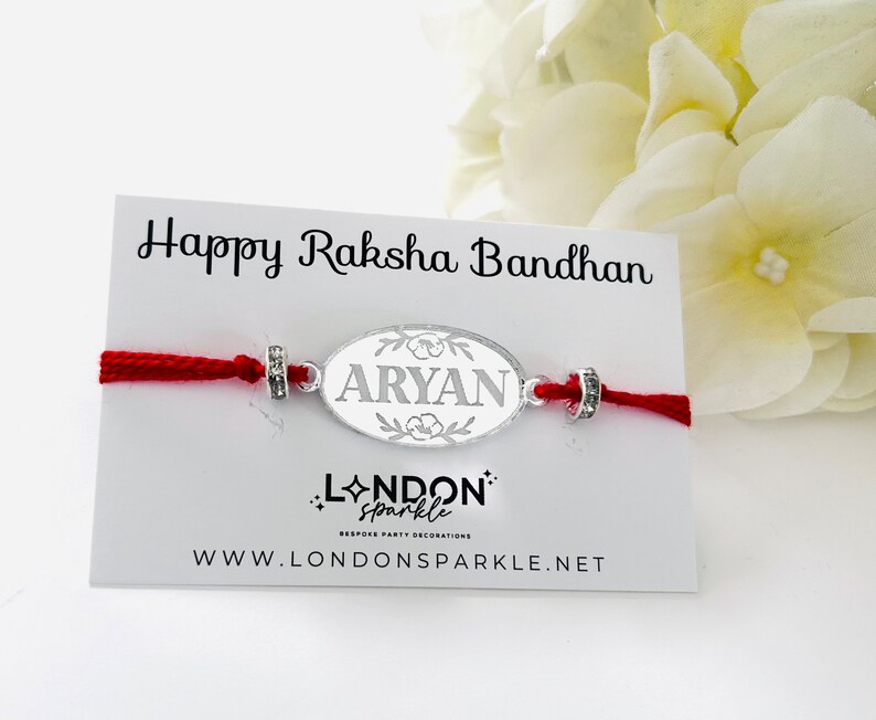 Ali Raksh Rakhi personnalisé avec nom | Rakhi en acrylique gravé sur mesure ...