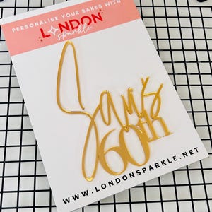 Name age cake charm | cake charm | Birthday topper | acrylic cake topper | personalised topper