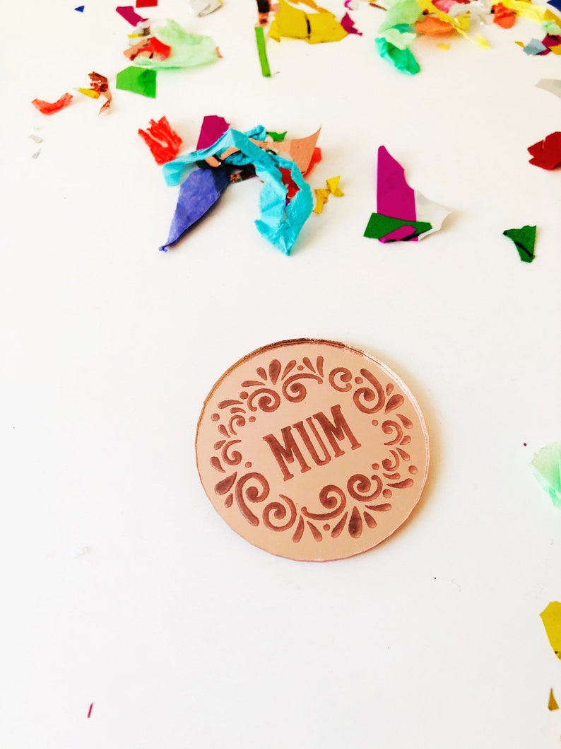 cake accessories mirror acrylic gift tags engraved charm cake decorations perspex Mothers day acrylic cake charm