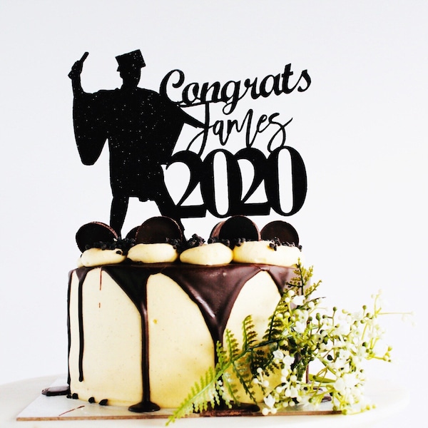 Graduation cake topper Class of 2020 personslised cake topper graduation party graduation cake script large cake toppers, party,gold party,