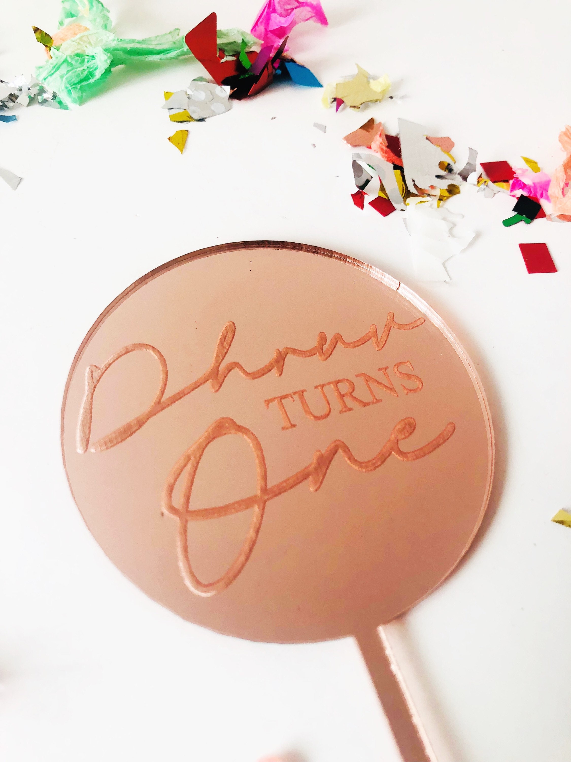 Custom Mirror Mini Acrylic Cake Topper Fancy Cake Topper Etsy Ireland