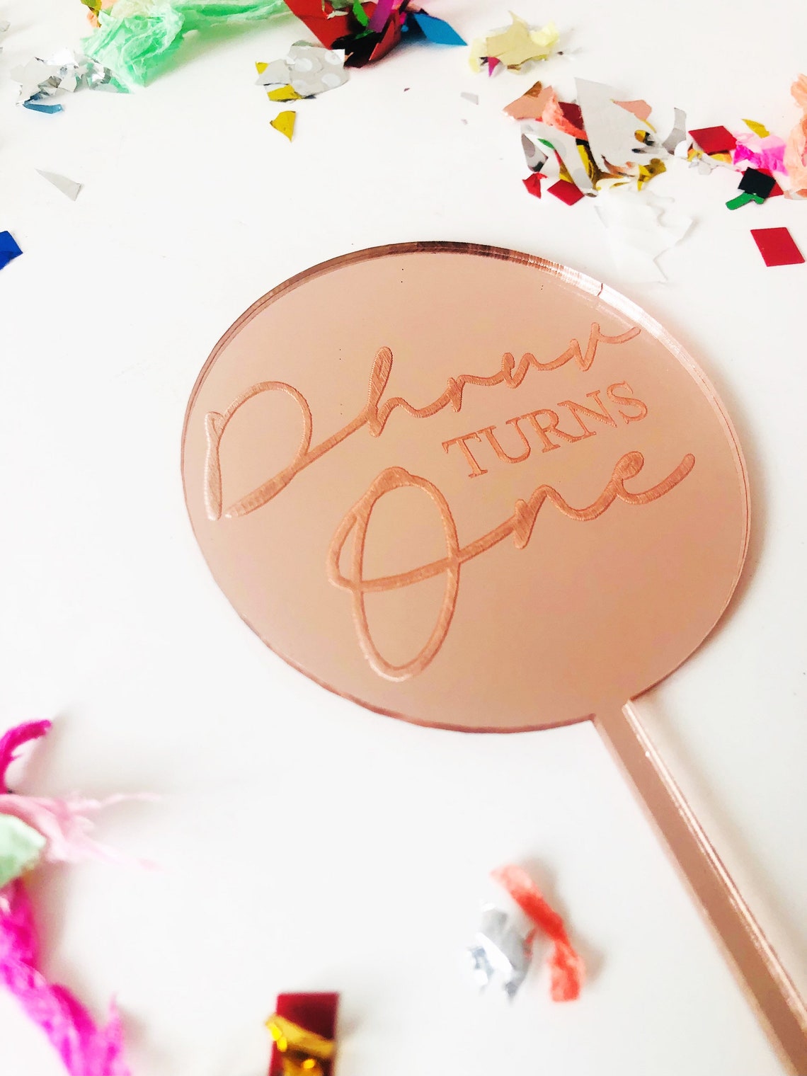 Custom Mirror Mini Acrylic Cake Topper Fancy Cake Topper Etsy Ireland