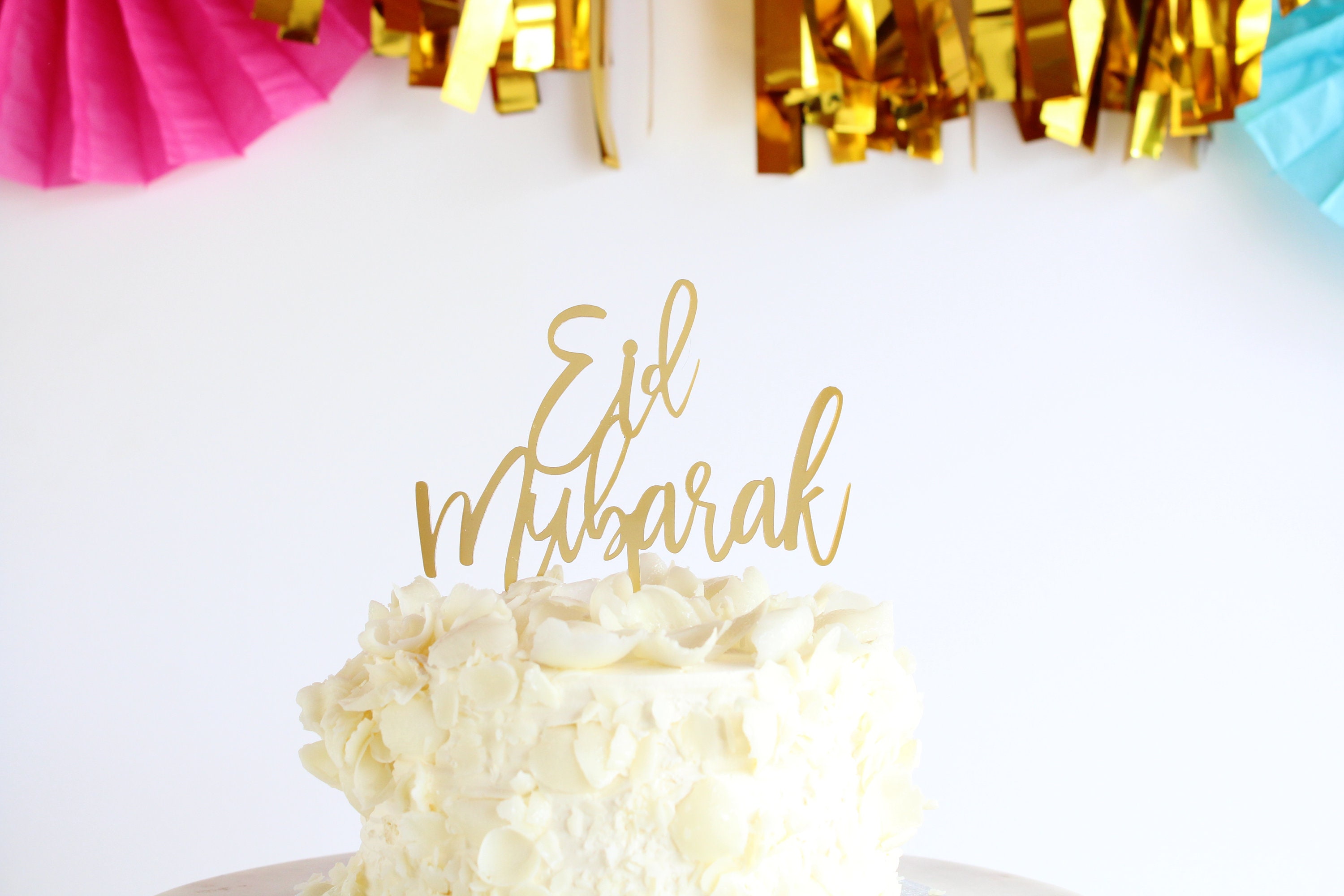 EID MUBARAK Cake topper any colour WOODEN hand made
