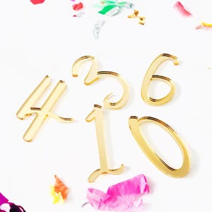 Topo de bolo em acrílico com número, enfeite personalizado para festa de aniversário, decoração em acrílico espelhado.