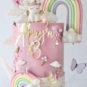 Name age charm acrylic cake topper, cake motifs Single letter number acrylic cake toppers, wedding cake topper personalised cake topper