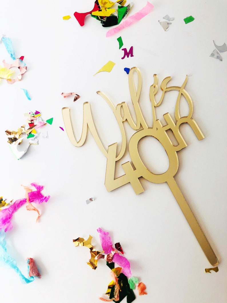 Acrylic Cake Topper Name Age Acrylic Cake Topper Number Cake Topper