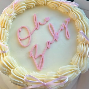 Oh Baby cake charm | oh baby | gender reveal| cake topper | acrylic cake cake topper | acrylic cake charm