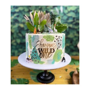 Personalized &#39;Wild One&#39; Acrylic Cake Topper: Custom Name Charm