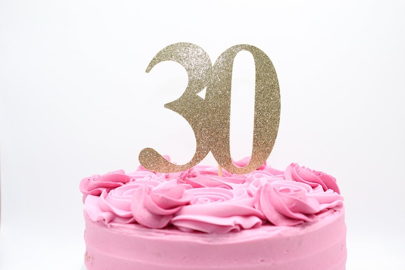 large number 30 birthday candle